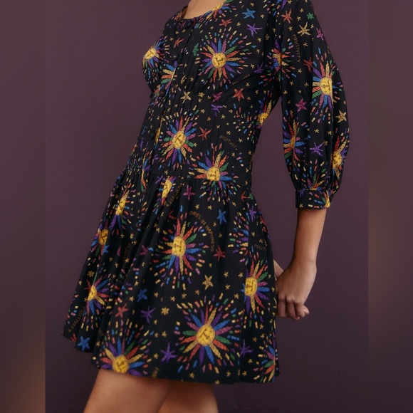 Rainbow Suns Organic Cotton Mini Dress - Picture 3 of 3